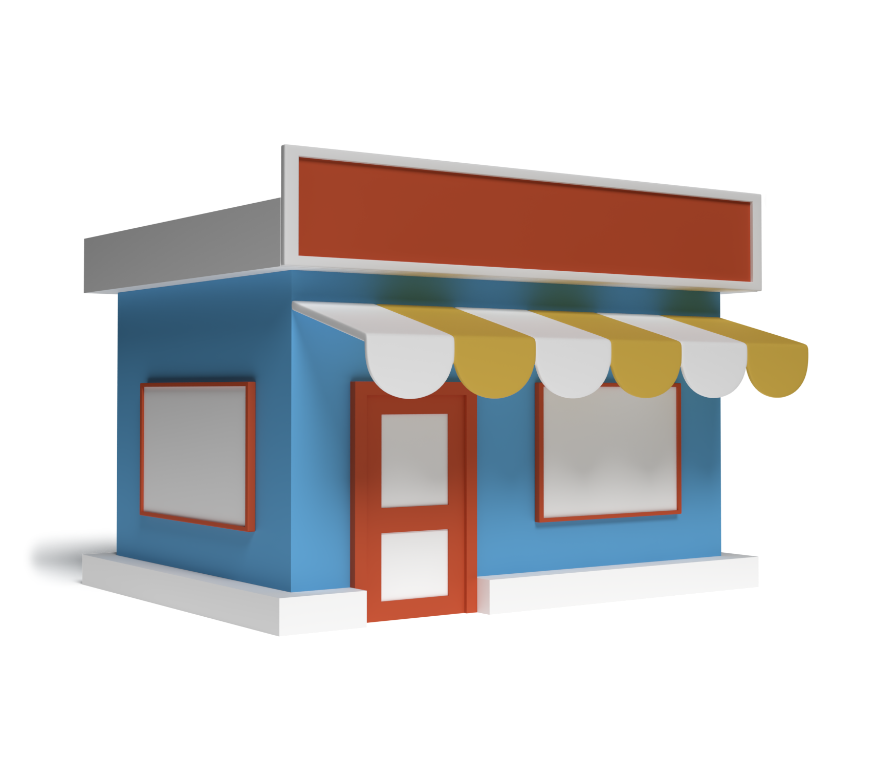 3D rendering of storefront