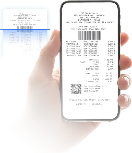 Receipt Processing / Purchase Validation